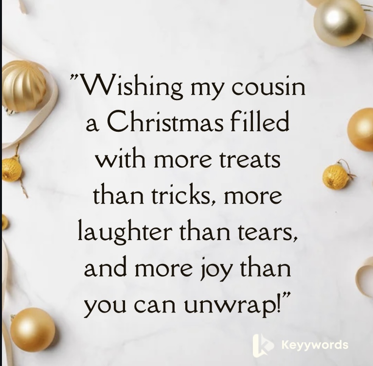 Funny Christmas Messages for Young Male Cousins