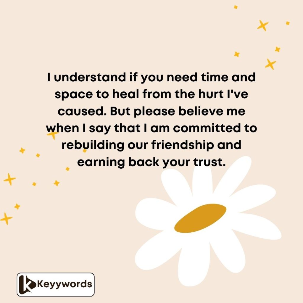 I'm sorry paragraphs for your ex-best friend