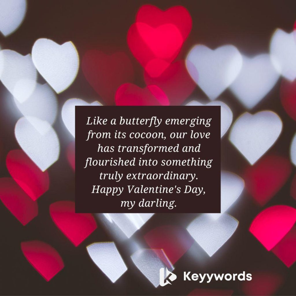 A poetic happy Valentine message for lovers