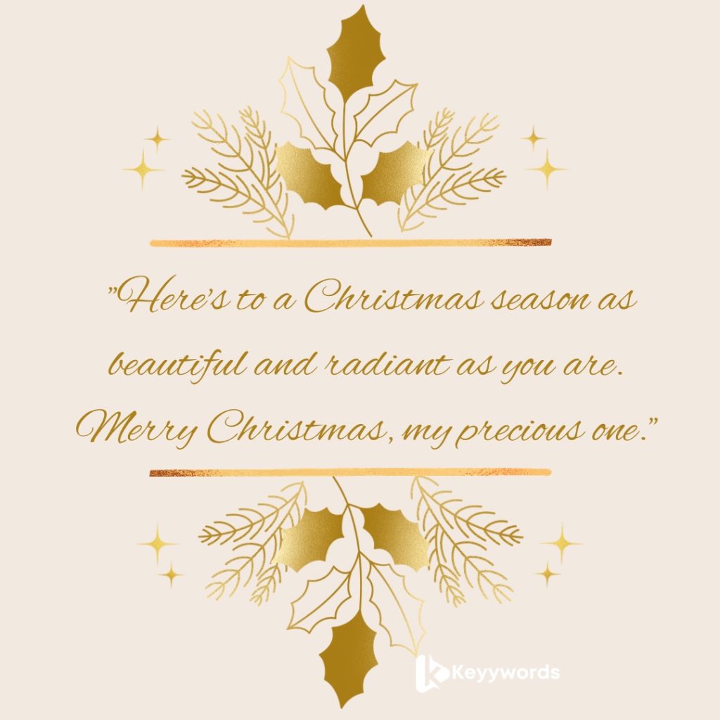 Sweet, merry Christmas greetings for her