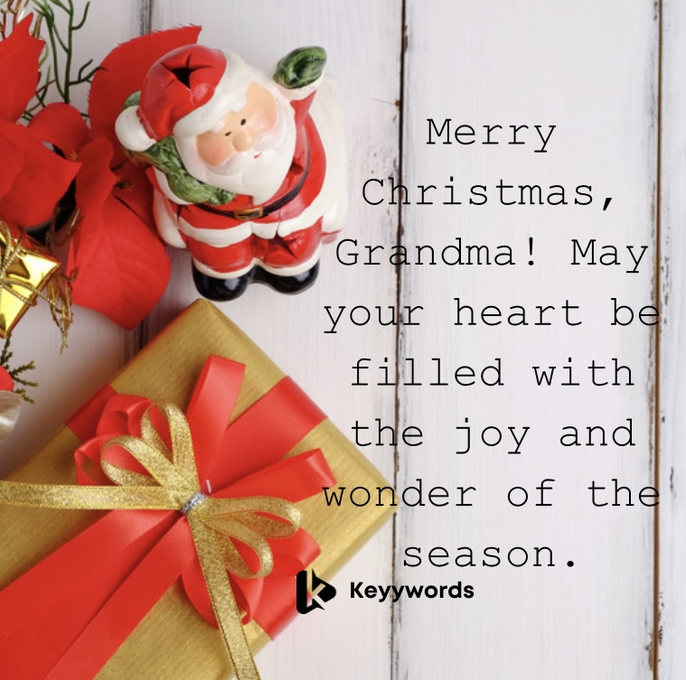 Merry Christmas wishes to Grandma