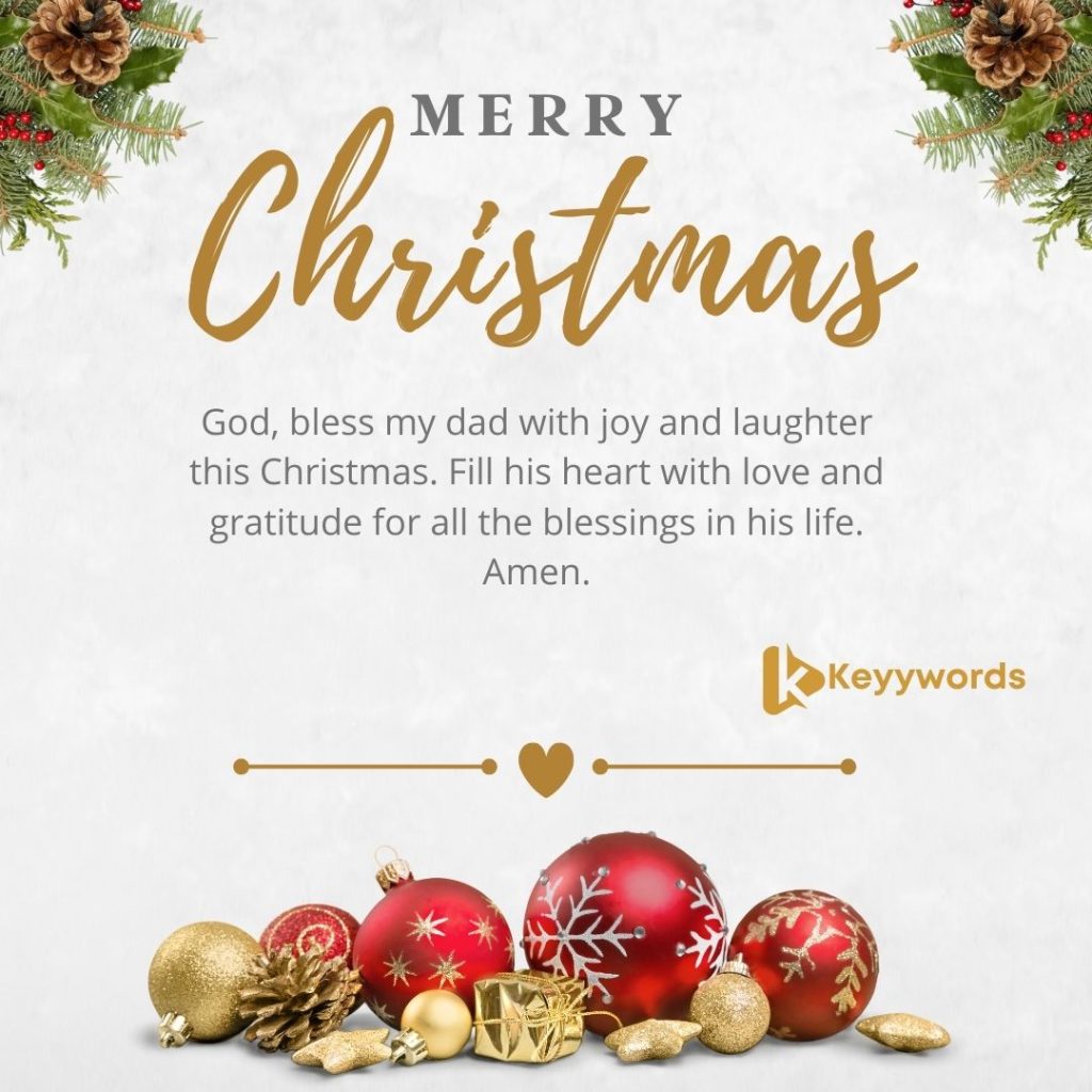 Christmas prayers for dad