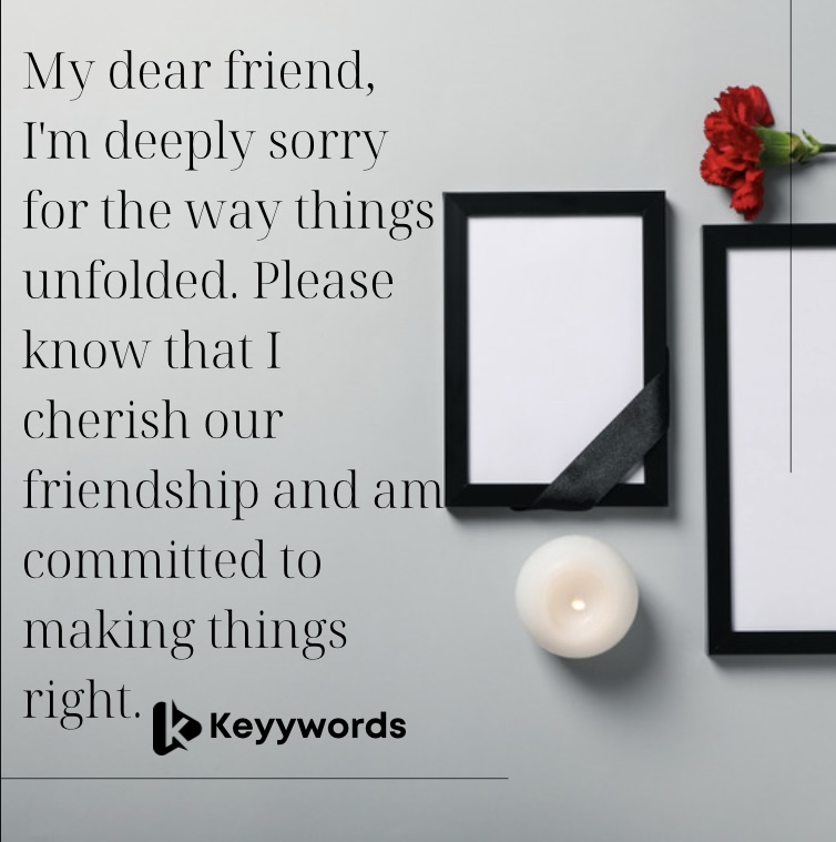 Sorry Letter for Friend Online