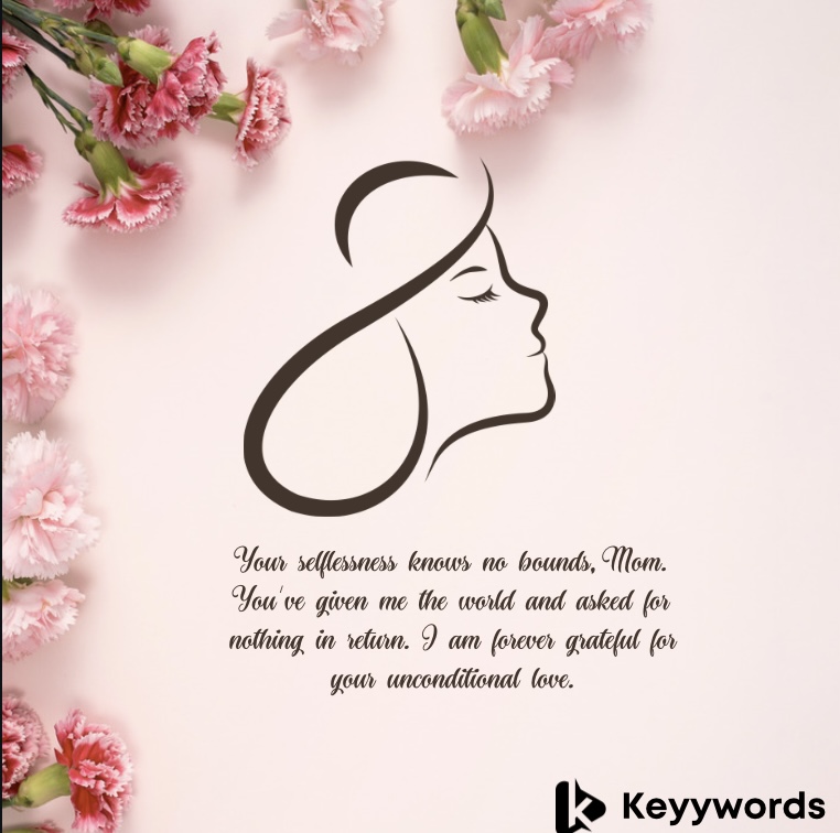 I love you, paragraph for a mother