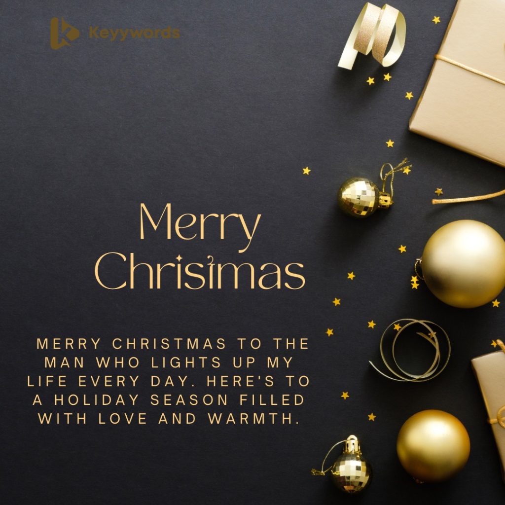 Cute merry Christmas wishes for him