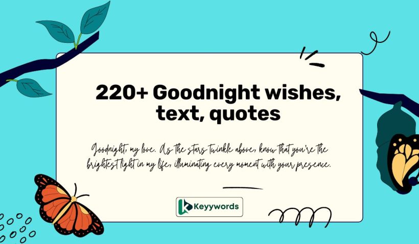 Goodnight wishes, text, quotes