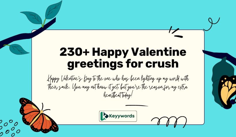Happy Valentine greetings for crush