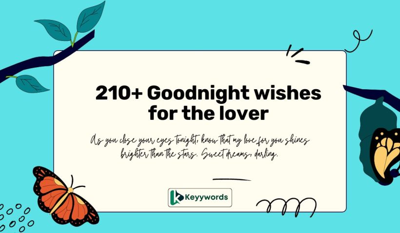 Goodnight wishes for the lover
