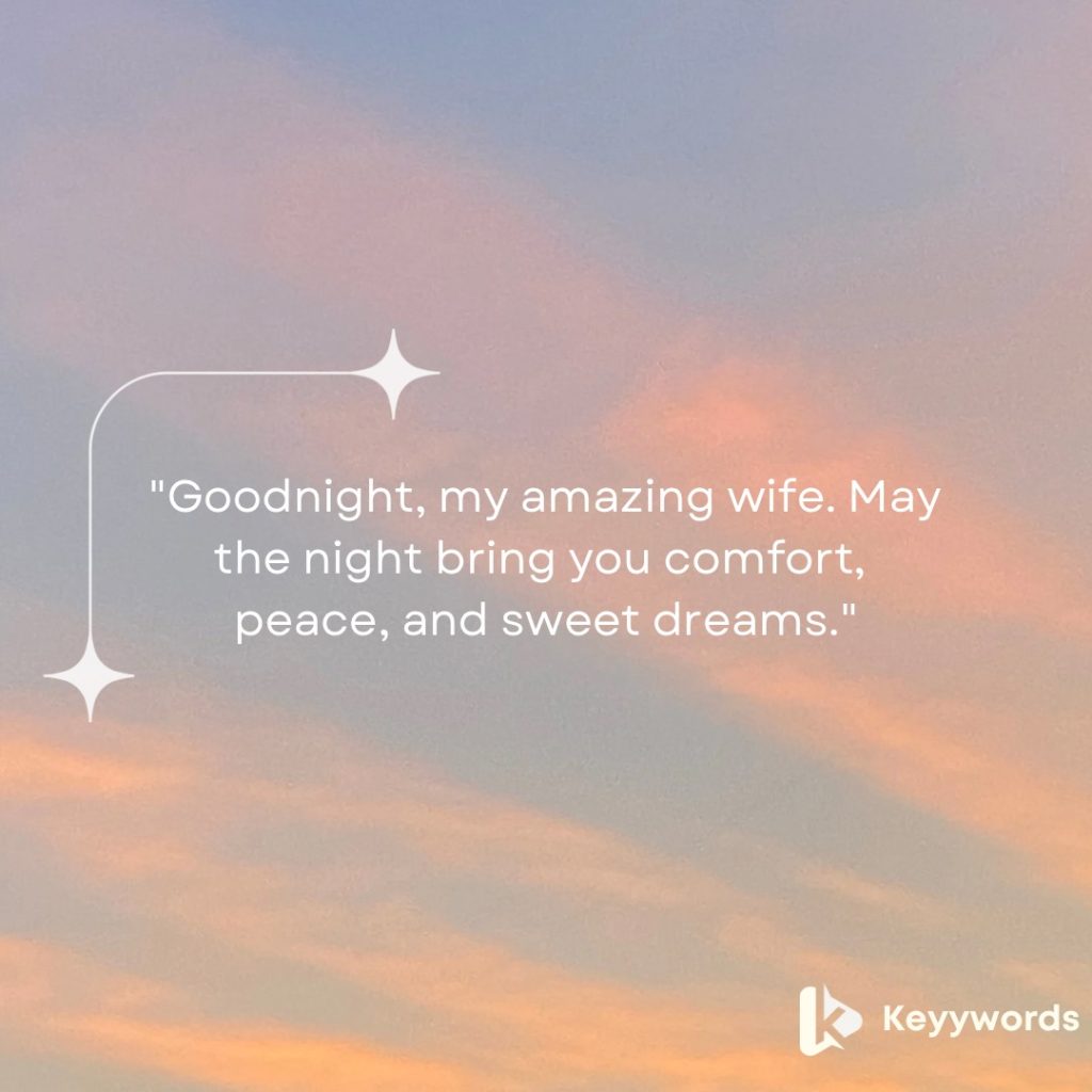 Goodnight wishes for your wife