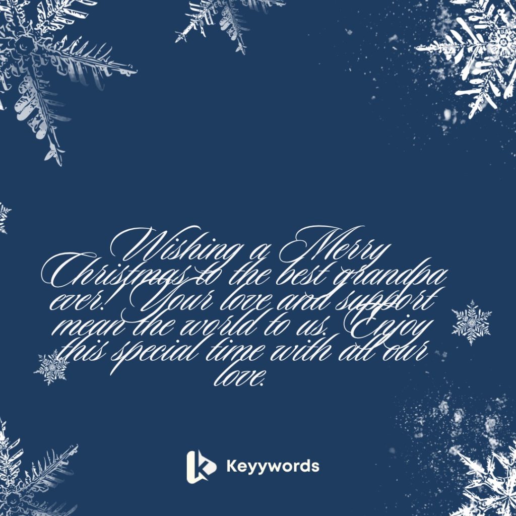 Merry Christmas wishes for Grandpa from my daughter-in-law