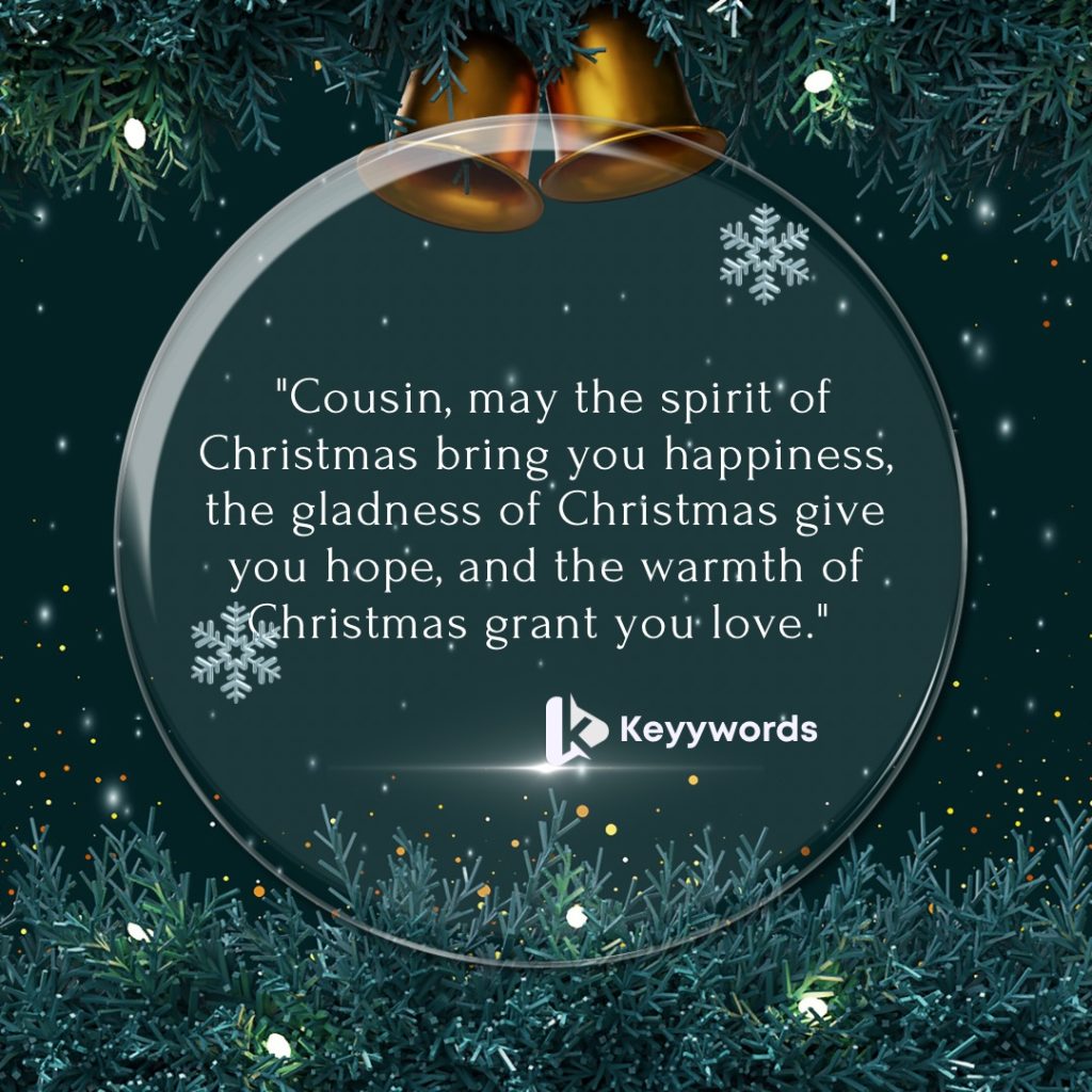 Sweet Merry Christmas Wishes for Female Cousins