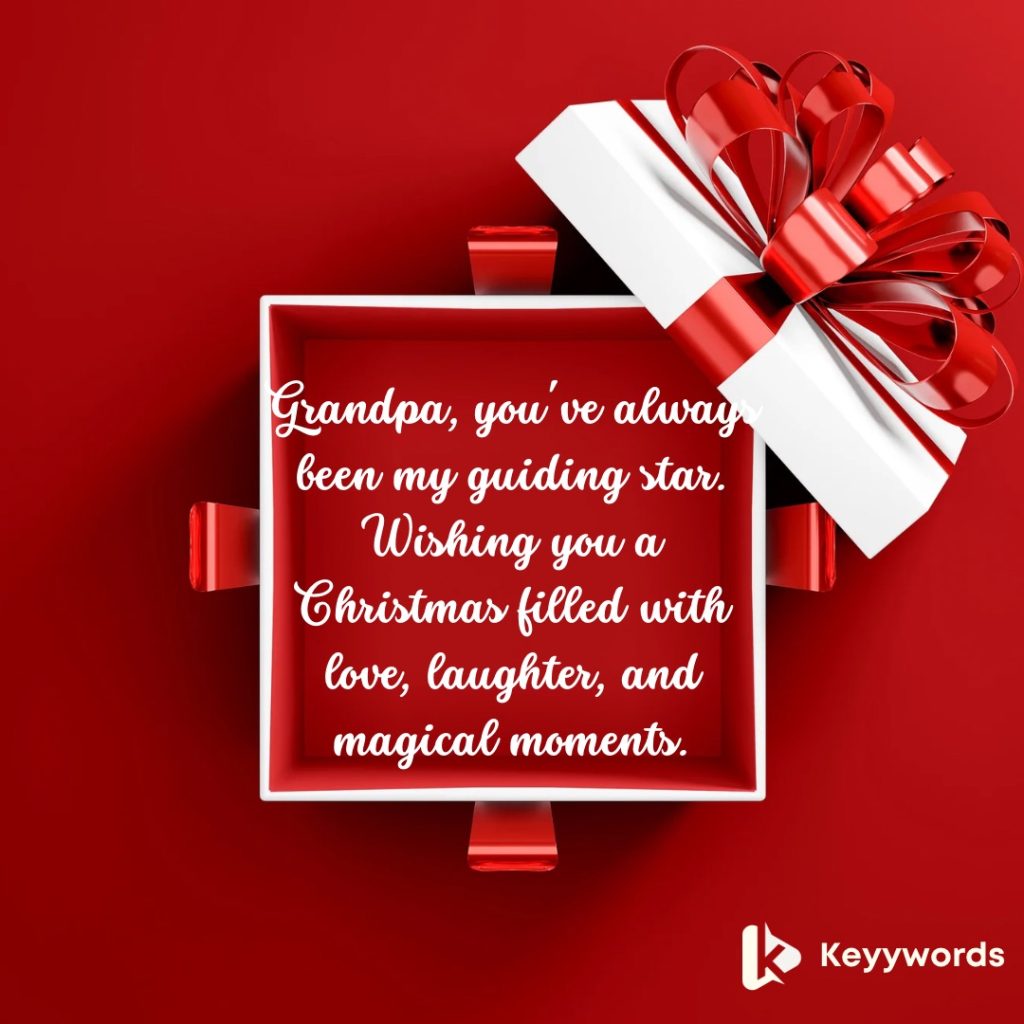 Merry Christmas wishes for grandpa from granddaughter
