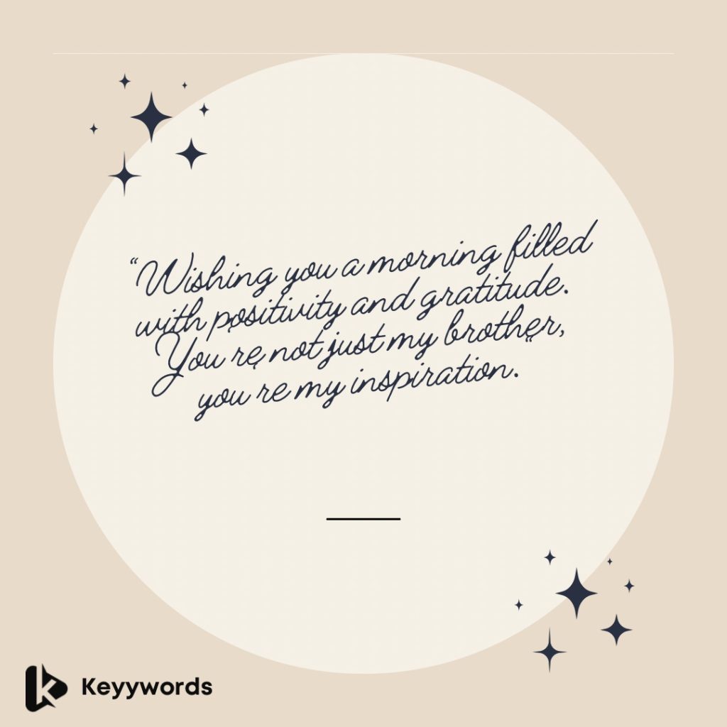 Good morning wishes for brother