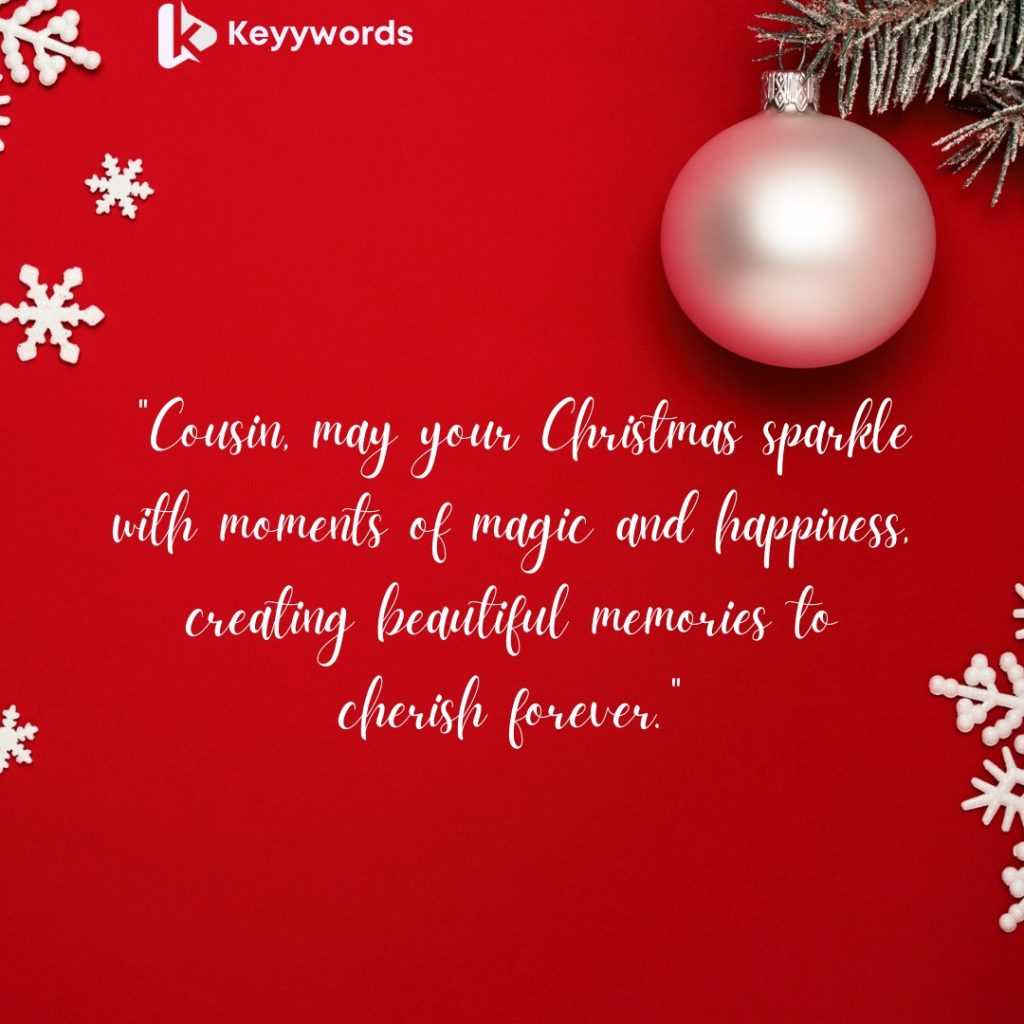 Merry Christmas Greetings for Female Cousins
