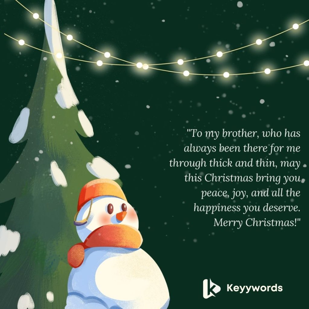 Merry Christmas wishes for brother 