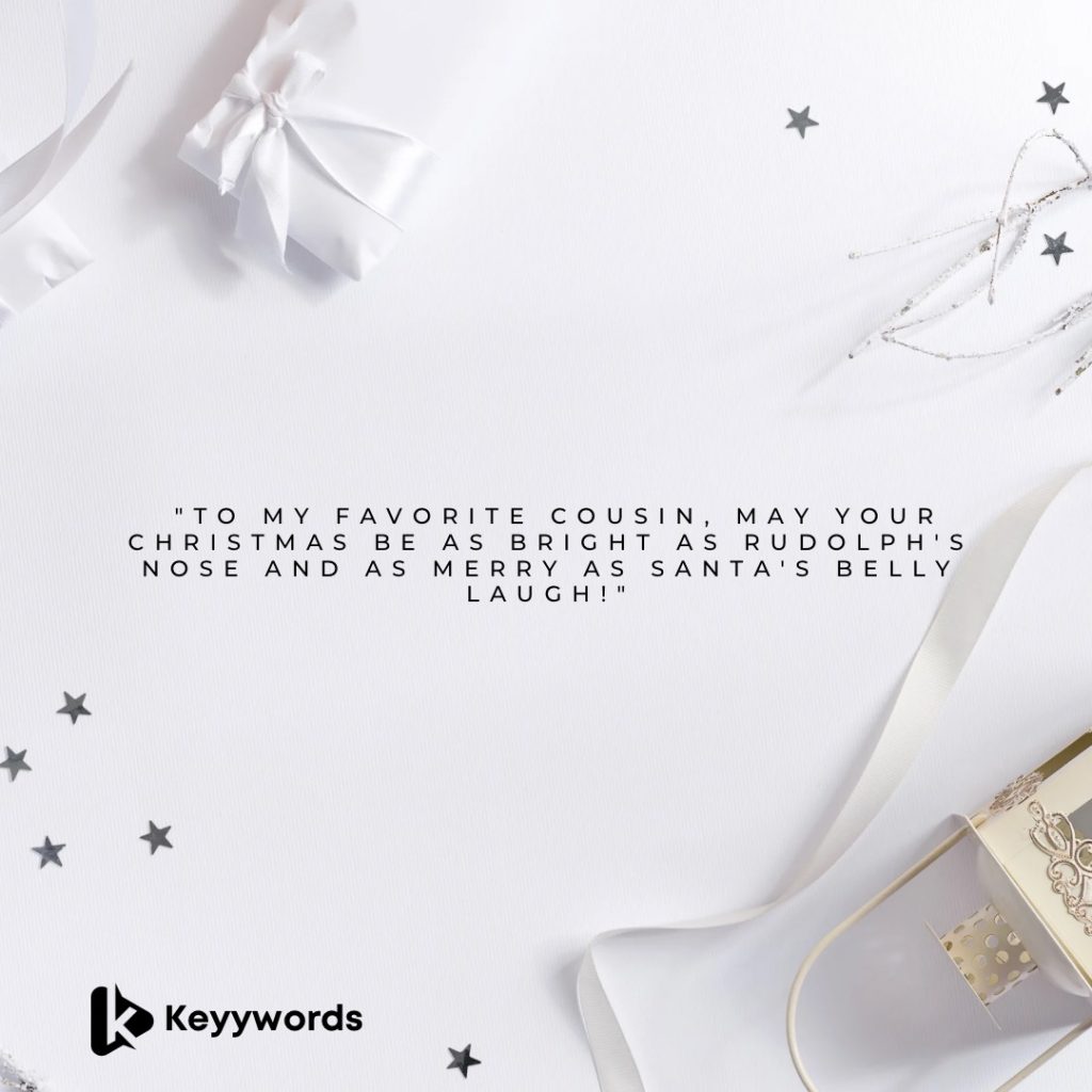 Funny Merry Christmas Greetings for Female Cousins