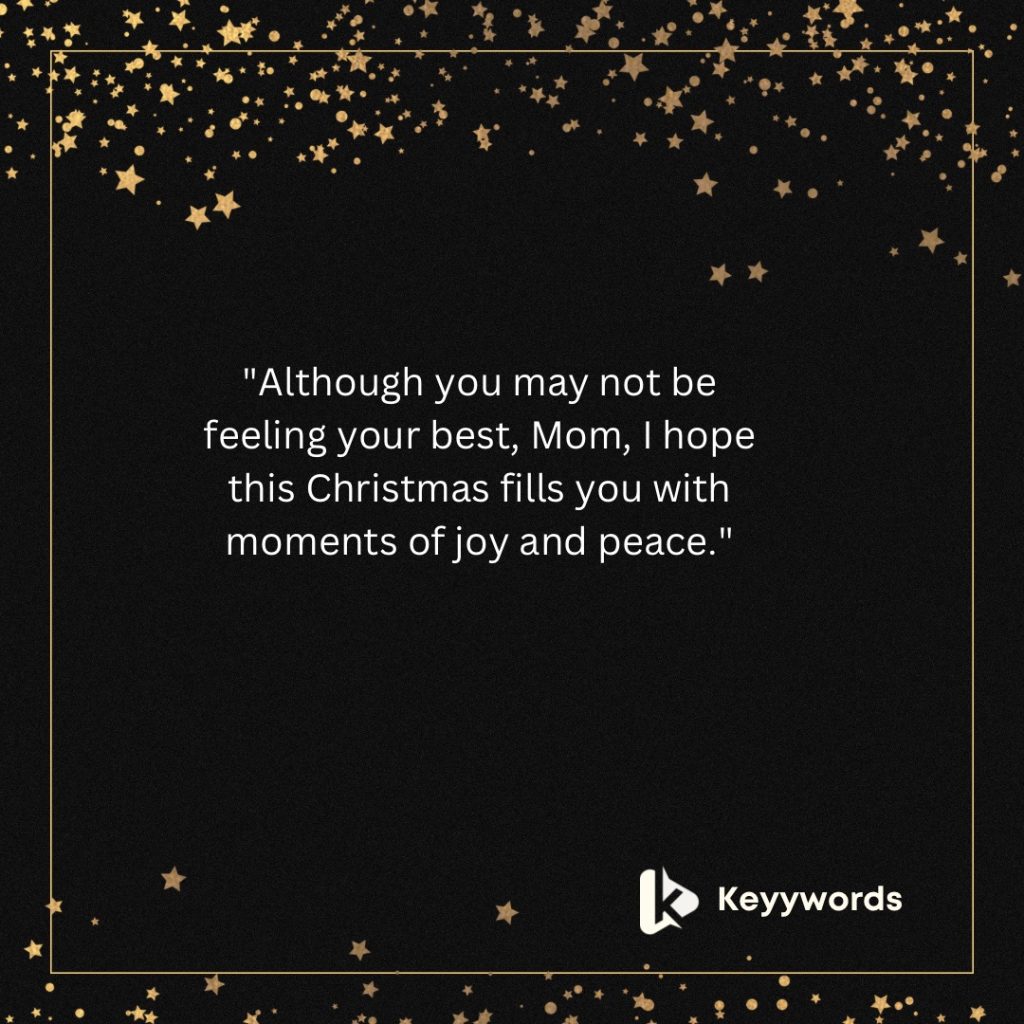 Merry Christmas Wishes for Mother Faraway