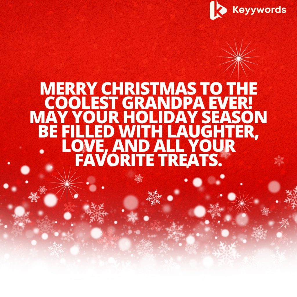 Merry Christmas card wishes for Grandpa
