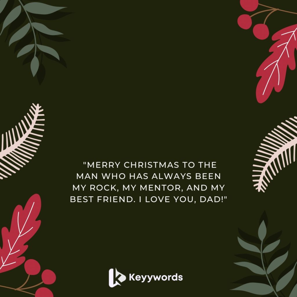 Merry Christmas Greetings for Father and Daughter