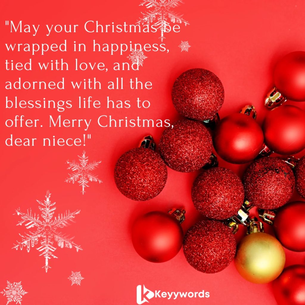 Sweet Merry Christmas Wishes for Niece