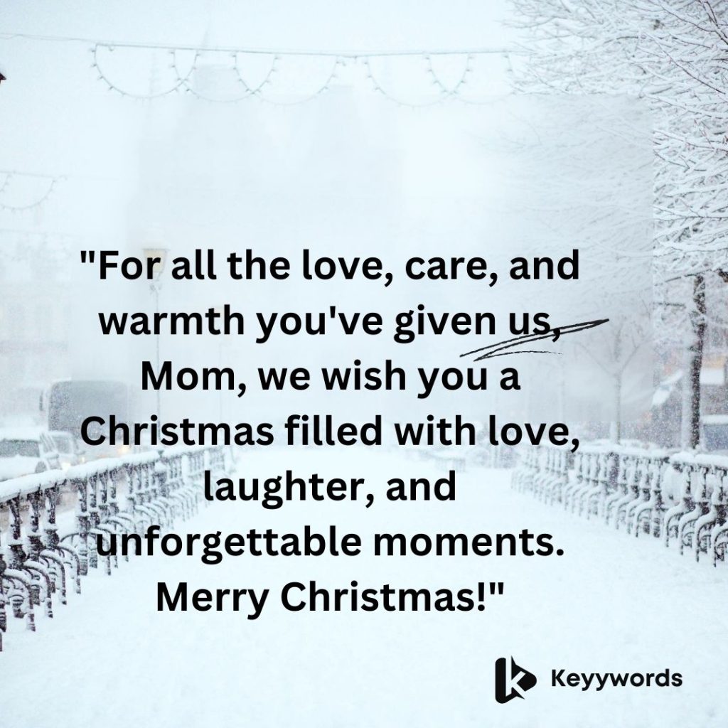 Merry Christmas Text for Mother