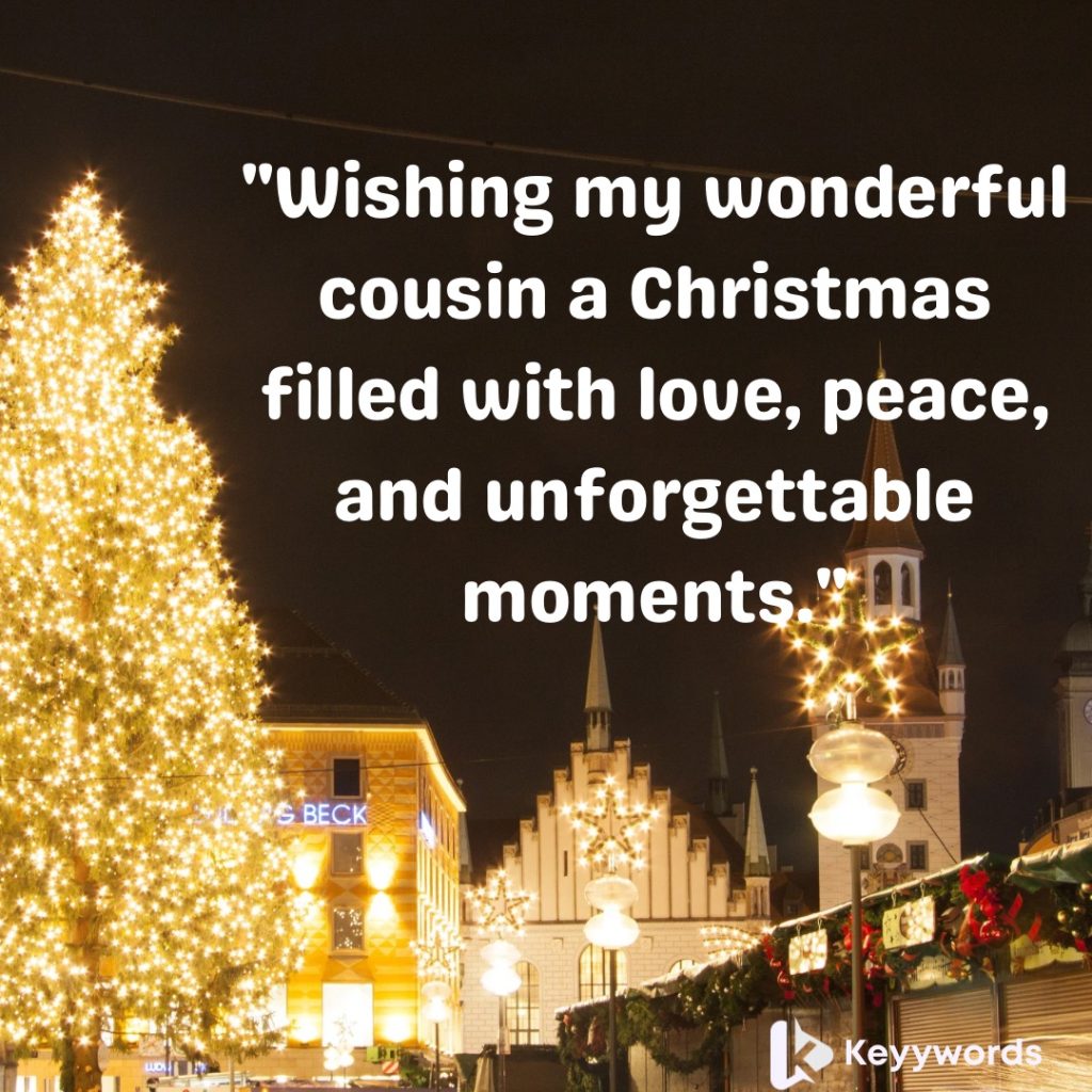 Merry Christmas greetings for female cousins
