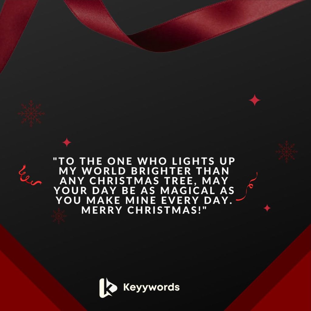 Merry Christmas Message for Male Crush