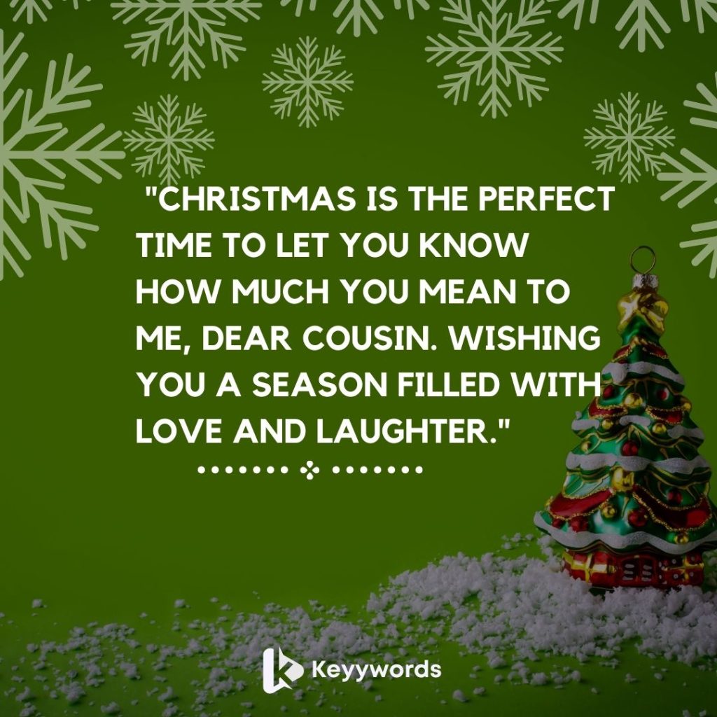 Merry Christmas Quotes for Female Cousins