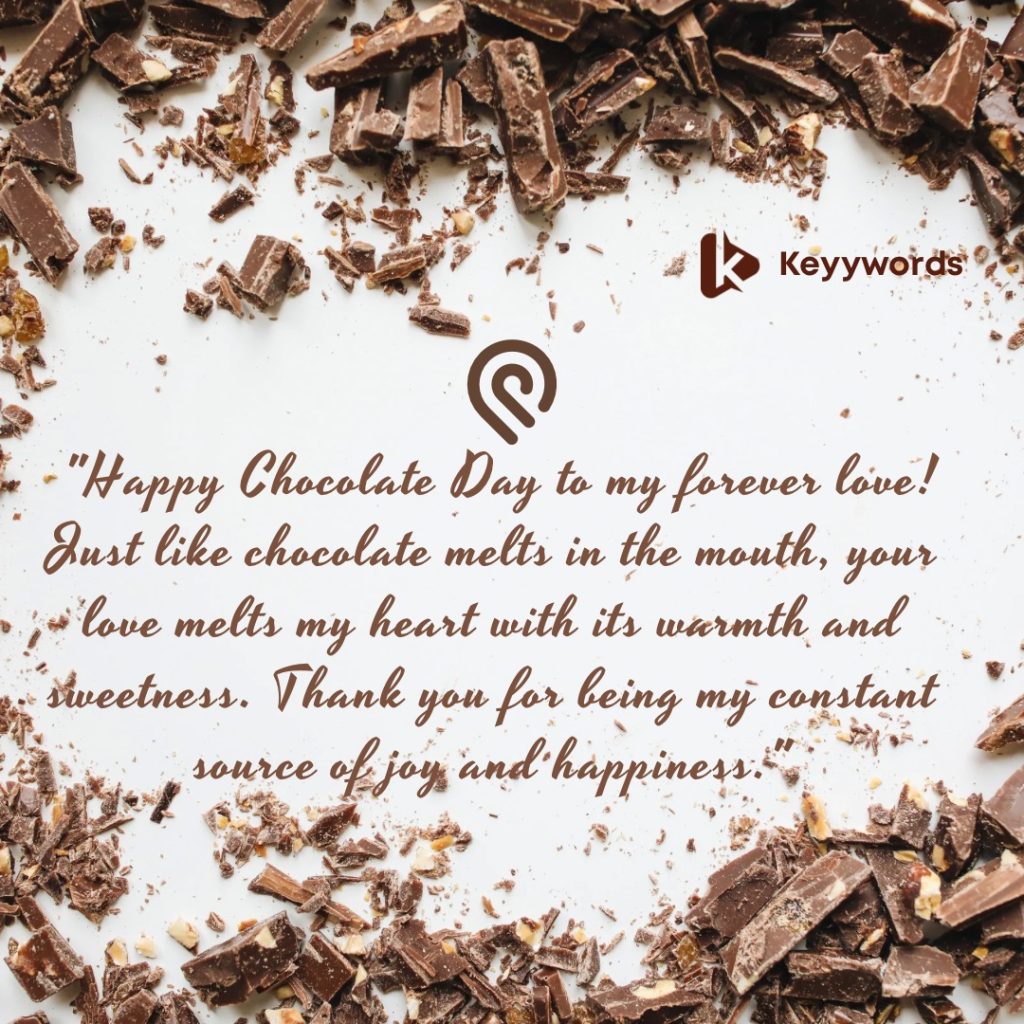 Happy Chocolate Day Message for Wife
