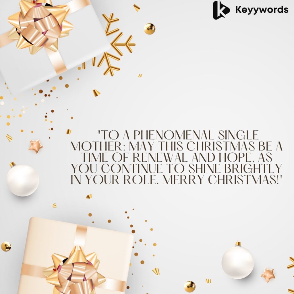 Merry Christmas Wishes for a Single Mother